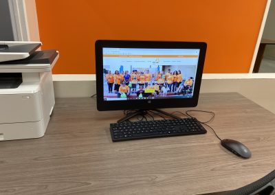 One of our accessible computer work stations