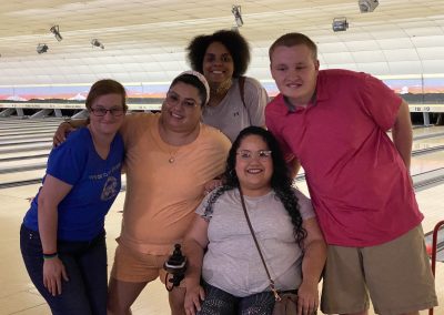 Arc Adventure Club participants during bowling